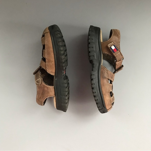 Tommy Hilfiger Kids Vintage Leather Toddler Fisherman Sandal 9.5M Comfort Rare